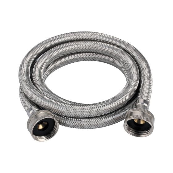 Connecteur tressé pour laveuse, acier inoxydable/PVC, 60"
