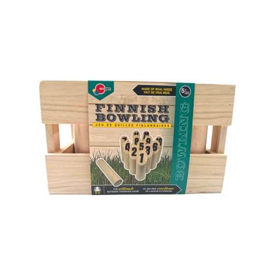 Jeu de quilles finlandaises, bois véritable