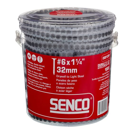 Screw – DW/STL – COLL - GR#6 X 1 1/4" - 1000/pkg