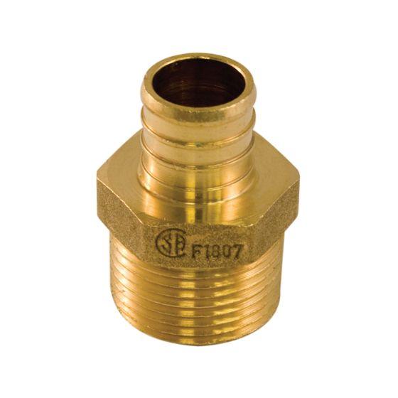 Adaptateur mâle, laiton, PEX, 1/2", 10/pqt