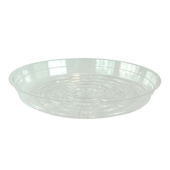 Soucoupe en plastique, transparente, 10"