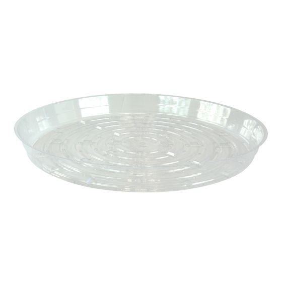 Soucoupe en plastique, transparente, 12"