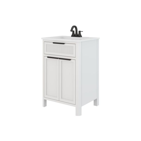 Meuble-lavabo Kena, 24", blanc
