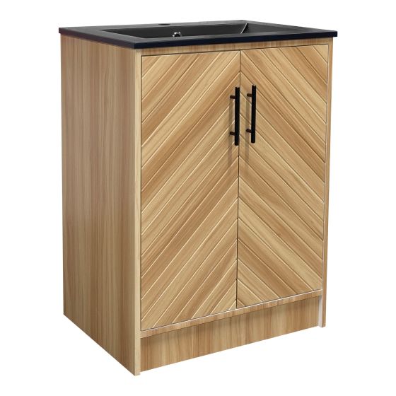 Meuble-lavabo Maia, 24" x 33 ¾" x 18 ¼", fini bois