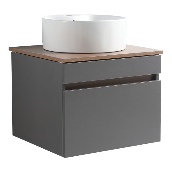 Meuble-lavabo Bassano, 21 ¼" x 20" x 18", gris