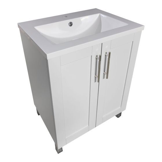 Meuble-lavabo Lagoa, 24", blanc