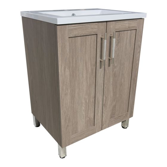 Meuble-lavabo Lagoa, 24", fini bois