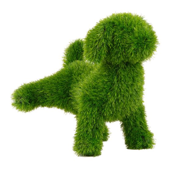 Topiaire de gazon, Chien Pate levée, vert, 13"
