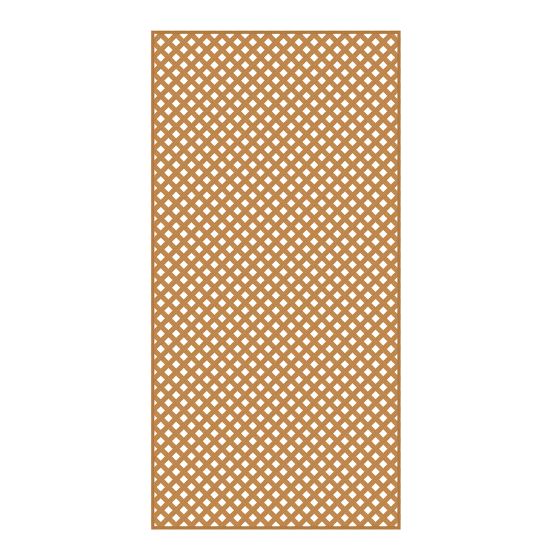 Treillis, Diamant, PVC, cèdre, 4’ x 8’