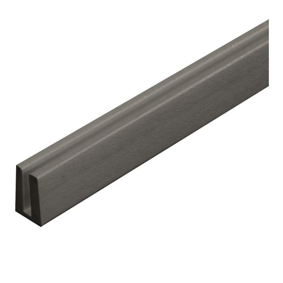Moulure en U pour treillis panneau d’intimité, PVC, Gris Nantucket, 8’