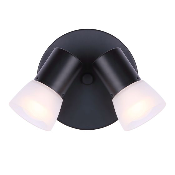 Plafonnier, 2 lumières, Hudsa, noir