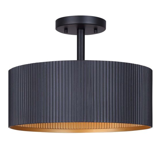 Plafonnier, Ajacio, noir, 13"