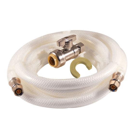 Ice Maker Kit – PVC – Push Supply Stop Straight