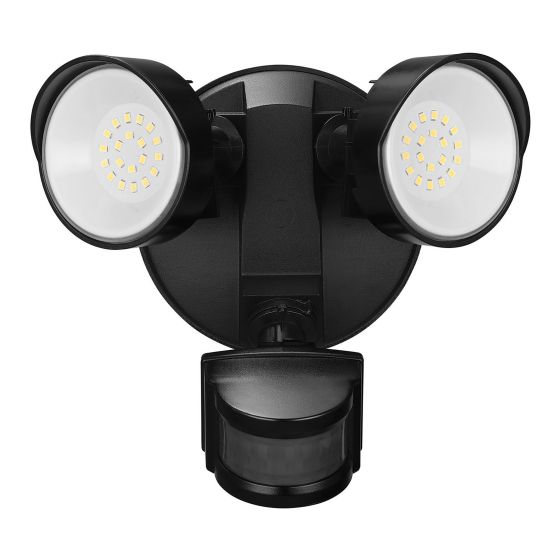 Lumière de sécurité, DEL, solaire, noir
