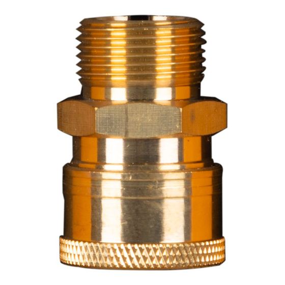 Adaptateur, connexion rapide, M22, mâle x femelle, laiton, 3/8"