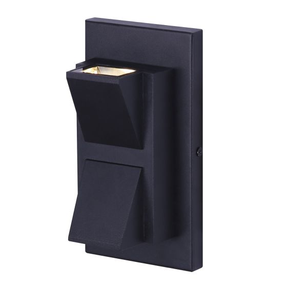 Applique murale extérieure Palzio, DEL intégrée 9,5 W, noir