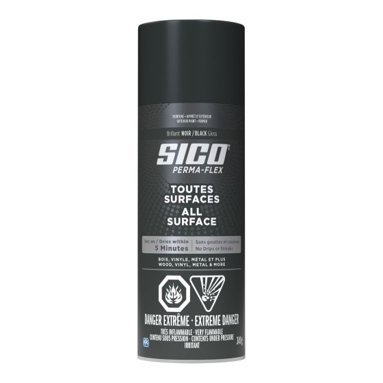 Exterior Paint and Primer - Permaflex - Gloss - Black - 340 g