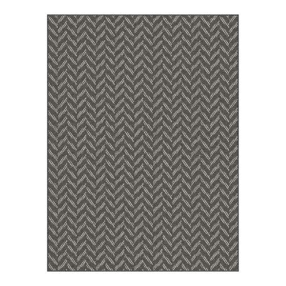 Tapis décoratif Wells, gris argile, polypropylène, endos antidérapant, 36 x 48 po