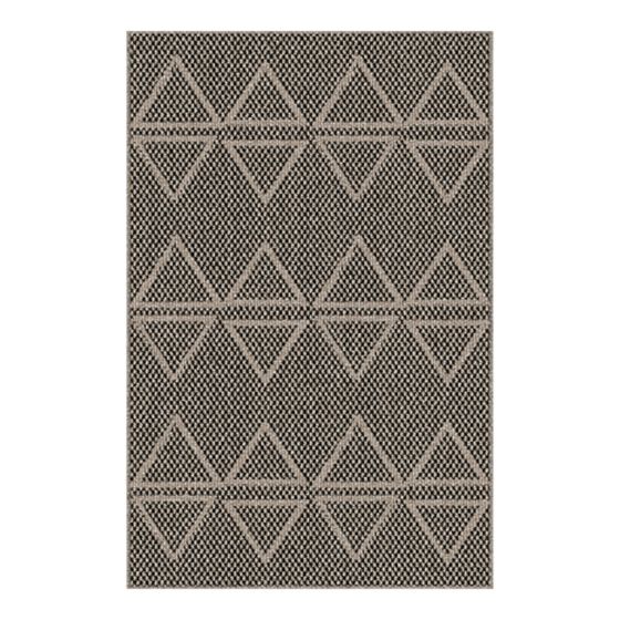 Evie Rug – Geometric Pattern – 24" x 36" – Brown
