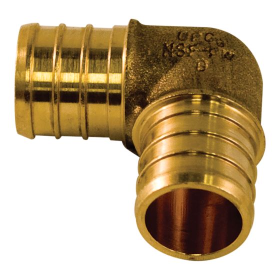 Coude 90 degrés, laiton, 1/2 PEX, 50/pqt