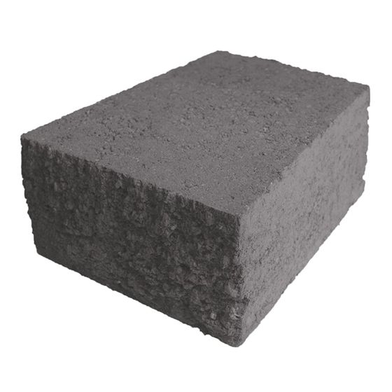 Rustico Wall Block - 12’’ x 8’’ x 4’’ - Charcoal Finish