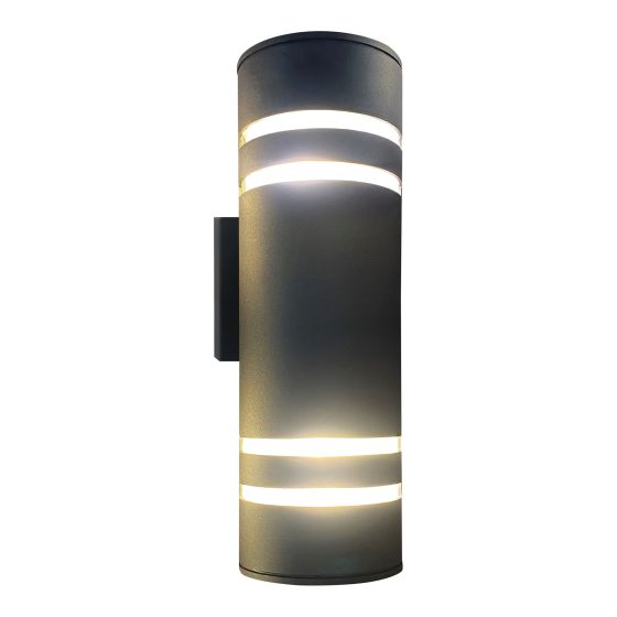 Applique murale extérieure, Solvarra, noir, 12.99" x 4.33" x 5.11", 2/pqt