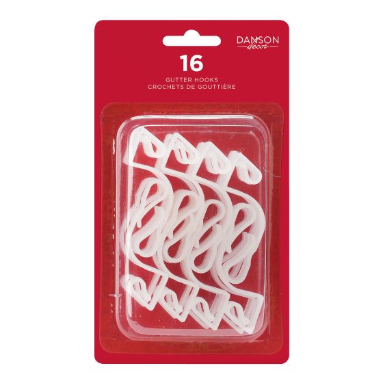 Gutter Hooks - 2.6’’ - Clear - 16/Pkg