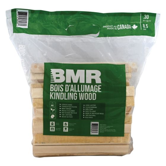 Bois d’allumage, bois franc séché au four, 0,3 pi³