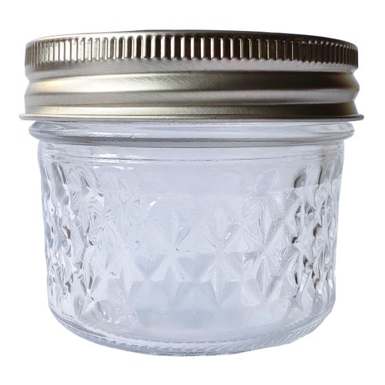 Pots Mason en verre avec couvercle 2 pièces, 115 ml, 12/pqt