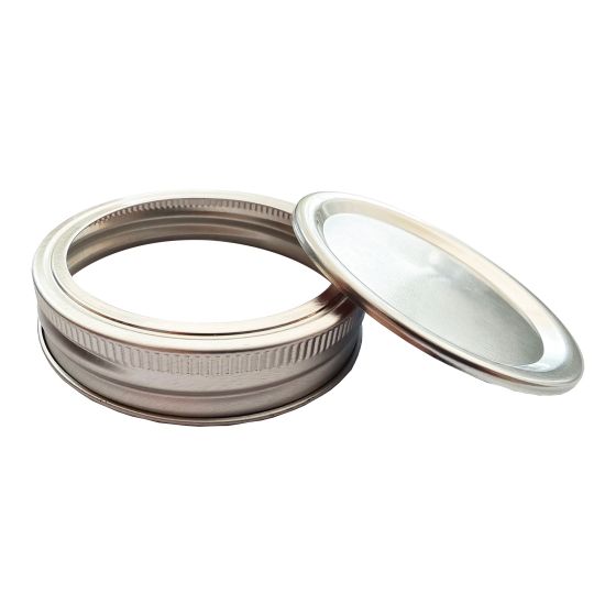 2-Piece Mason Jar Lids, Regular Mouth, D70 mm, 12/Pkg