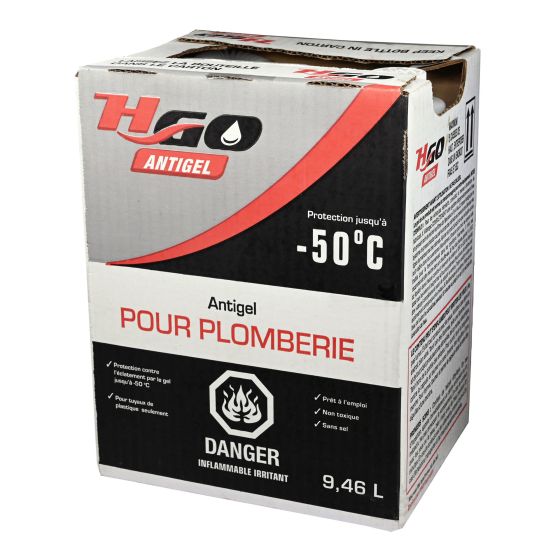 Antigel pour plomberie, non toxique, prêt à l’emploi, 9,46 L