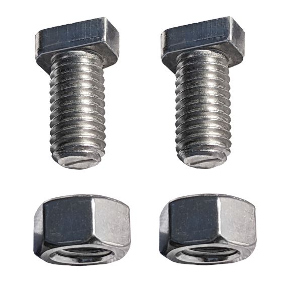 T Bolt and Nut Set, Stainless Steel, 1/2 x 1-in