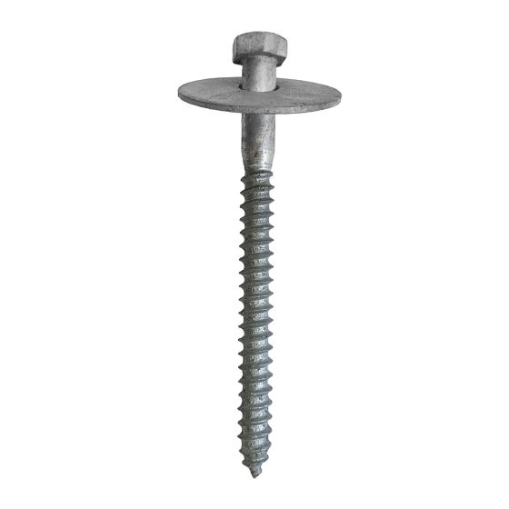 Tire-fonds avec rondelles, 3/8 x 4-1/2 po, 8/pqt