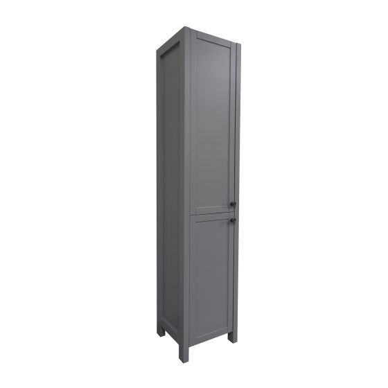 Makala Storage Linen Cabinet - 15.75" x 74.75" x 13" - Matte Grey Finish