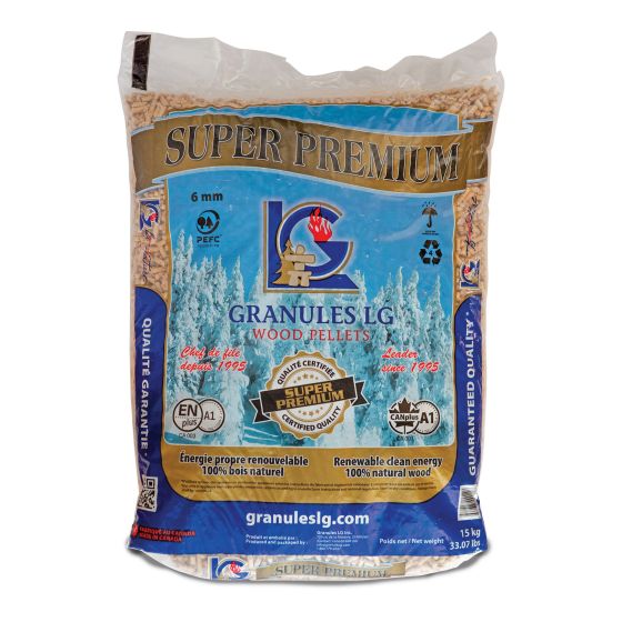 Granules de bois, chauffage, bois tendre, 15 kg