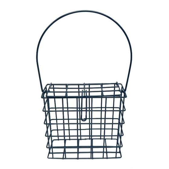 Mangeoire à oiseaux en acier, 5,3" x 2" x 4,9", noir