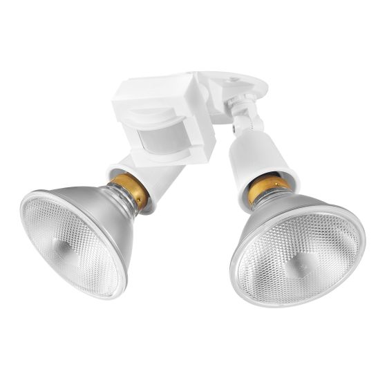Lumière de sécurité à détecteur de mouvement, 2 lampes, blanc mat
