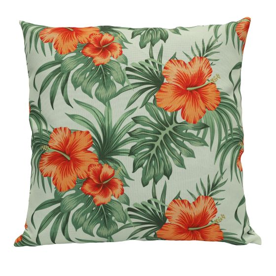 Outdoor Cushion - Hibiscus Pattern - 16" x 16"