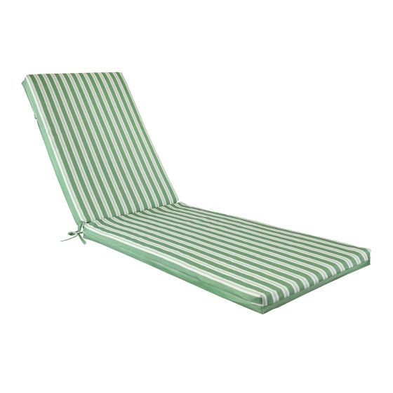 Coussin de chaise longue réversible, motif rayé, 22" x 73"