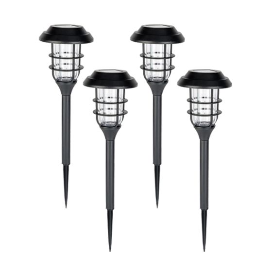 Solar LED Stake Lights - Black - 4/Pkg