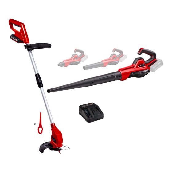 Cordless Blower & Telescopic Trimmer Kit - 18V - 3-Piece