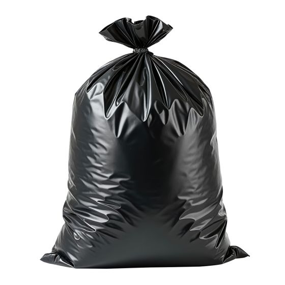 Sacs à déchets, 33" x 44", 2,5 mil, noir, 24/pqt