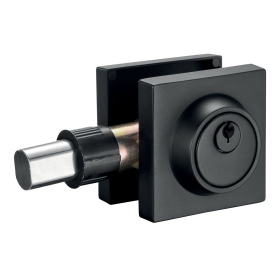 Single Cylinder Deadbolt Lock - 65mm Square - Matte Black