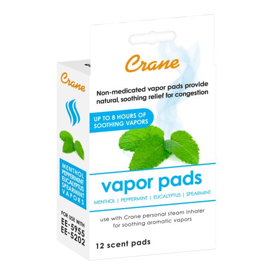 Tampons vapeur universel, menthol et eucalyptus, paquet de 12 unités