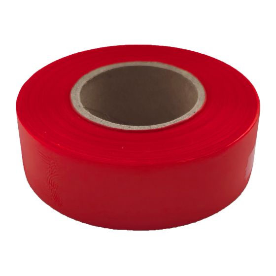 Ruban de signalisation en plastique, 1" x 200', rouge