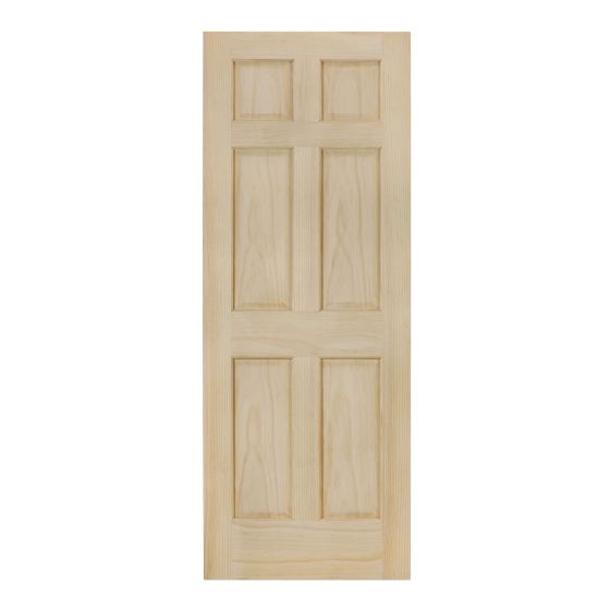 6-Panel Interior Door - 36" x 80" - Clear Pine