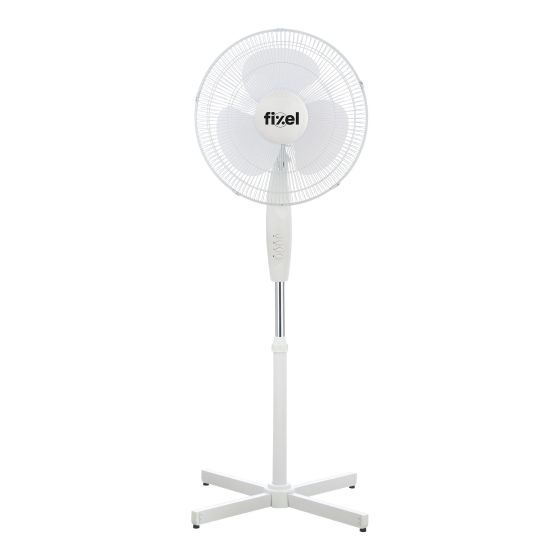 Ventilateur sur pied, 90°, 16", blanc