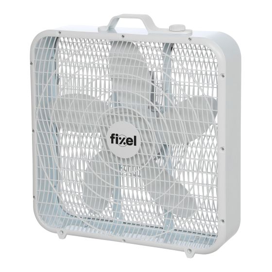 Ventilateur de plancher, carré, 20 po, 3 vitesses, blanc