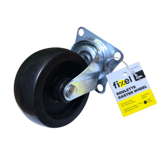 Swivel Caster - Rubber - 3"- 75kg Load Capacity