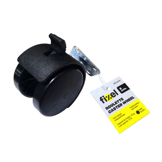 Dual-Wheel Caster With Brake - 2" - 35kg Load Capacity